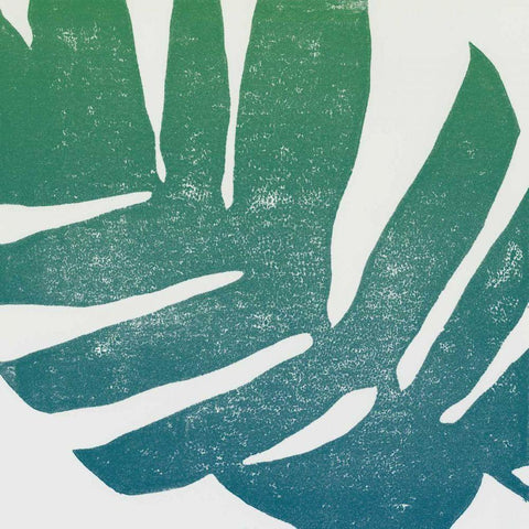 Tropical Treasures II Blue Green White Modern Wood Framed Art Print with Double Matting by Hershey, Moira