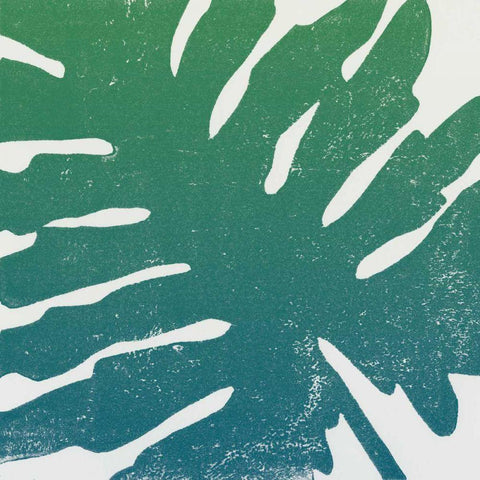 Tropical Treasures IV Blue Green Gold Ornate Wood Framed Art Print with Double Matting by Hershey, Moira