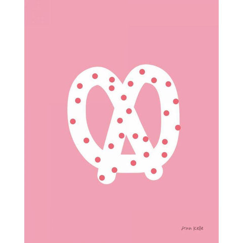 Pretzel White Modern Wood Framed Art Print by Kelle, Ann