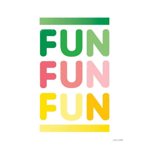 Fun White Modern Wood Framed Art Print by Kelle, Ann
