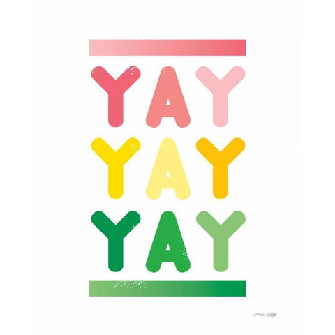 Yay Black Modern Wood Framed Art Print by Kelle, Ann