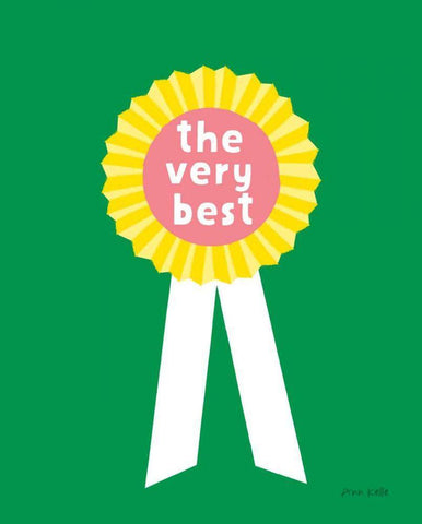 Very Best Award White Modern Wood Framed Art Print with Double Matting by Kelle, Ann