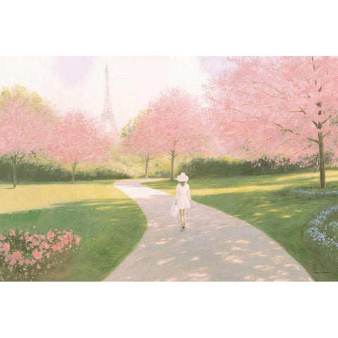 Printemps a Paris II White Modern Wood Framed Art Print by Fabiano, Marco