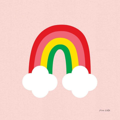 Bright Rainbow II Black Modern Wood Framed Art Print with Double Matting by Kelle, Ann