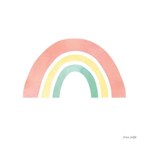 Pastel Rainbow I Black Ornate Wood Framed Art Print with Double Matting by Kelle, Ann