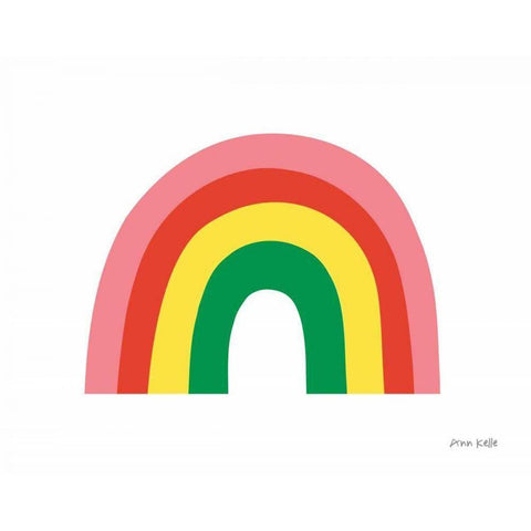 Rainbow I White Modern Wood Framed Art Print by Kelle, Ann