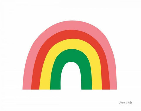 Rainbow I Black Ornate Wood Framed Art Print with Double Matting by Kelle, Ann