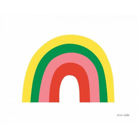 Rainbow II Black Modern Wood Framed Art Print by Kelle, Ann