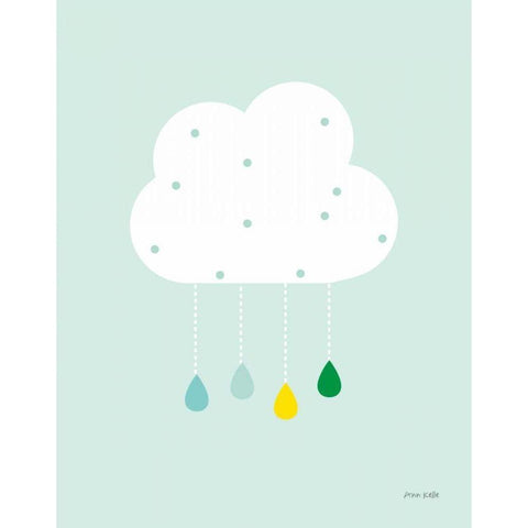 Cloud II White Modern Wood Framed Art Print by Kelle, Ann