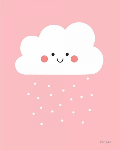 Happy Cloud I Black Ornate Wood Framed Art Print with Double Matting by Kelle, Ann