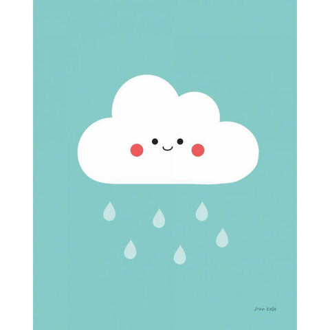 Happy Cloud II White Modern Wood Framed Art Print by Kelle, Ann