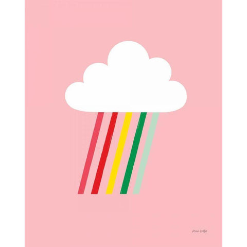 Rainbow Rays I Black Modern Wood Framed Art Print with Double Matting by Kelle, Ann