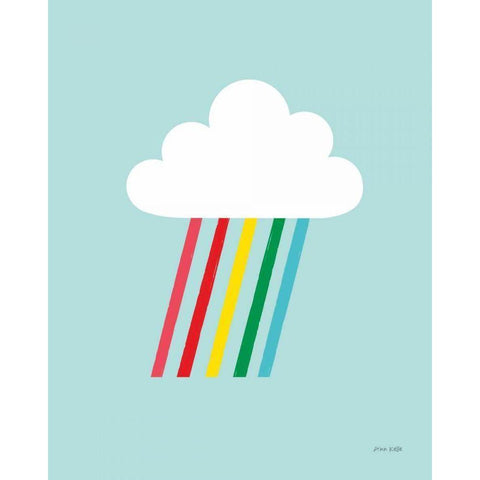 Rainbow Rays II White Modern Wood Framed Art Print by Kelle, Ann