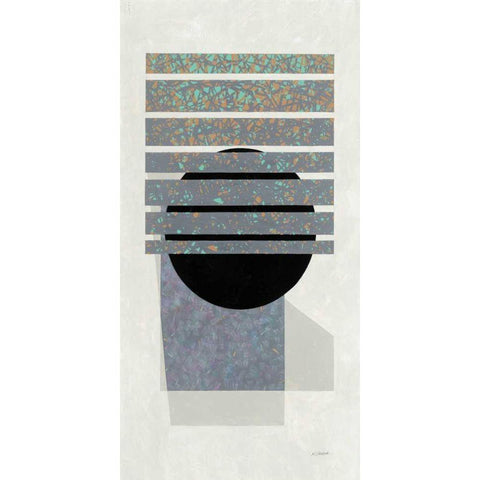 Full Moon II v2 Panel Gold Ornate Wood Framed Art Print with Double Matting by Schick, Mike