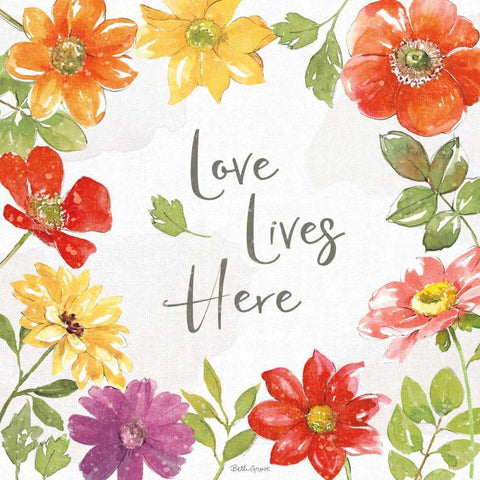 Farmhouse Floral III Black Modern Wood Framed Art Print by Grove, Beth