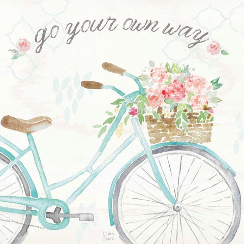 Boho Ride II no Eiffel Tower Gold Ornate Wood Framed Art Print with Double Matting by June, Dina