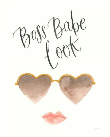 Boss Babe II Black Ornate Wood Framed Art Print with Double Matting by Jackson, Jenaya