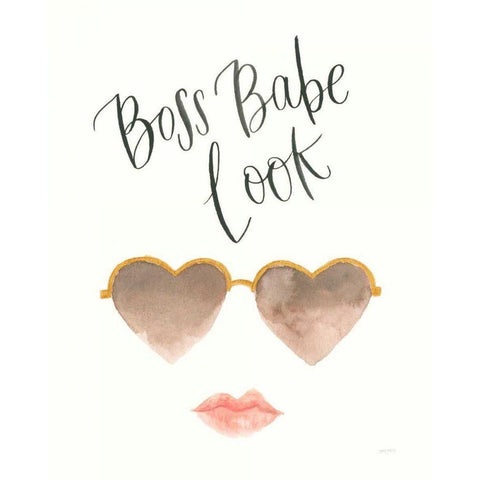 Boss Babe II Black Modern Wood Framed Art Print with Double Matting by Jackson, Jenaya