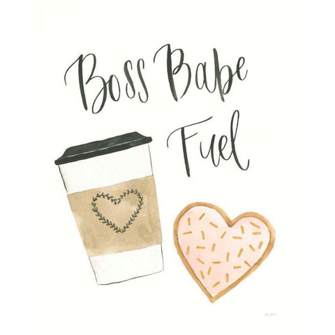 Boss Babe IV White Modern Wood Framed Art Print by Jackson, Jenaya