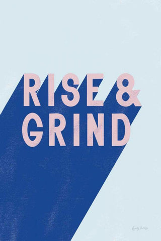 Rise and Grind Black Ornate Wood Framed Art Print with Double Matting by Thorns, Becky