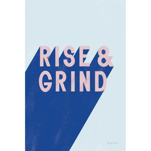 Rise and Grind Black Modern Wood Framed Art Print with Double Matting by Thorns, Becky