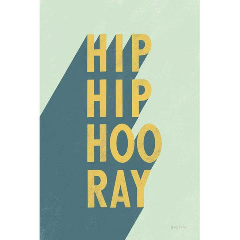 Hip Hip Hooray White Modern Wood Framed Art Print by Thorns, Becky