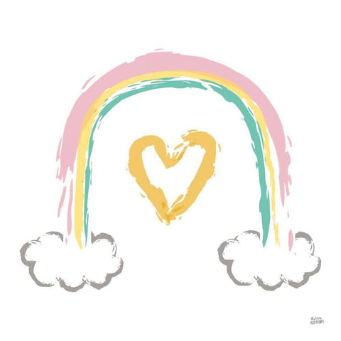 Rainbow Dream II Black Modern Wood Framed Art Print with Double Matting by Averinos, Melissa