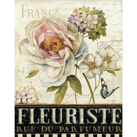 Marche de Fleurs III Black Modern Wood Framed Art Print by Audit, Lisa