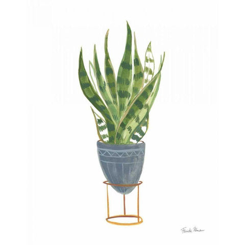 Green House Plants IV Black Modern Wood Framed Art Print with Double Matting by Zaman, Farida