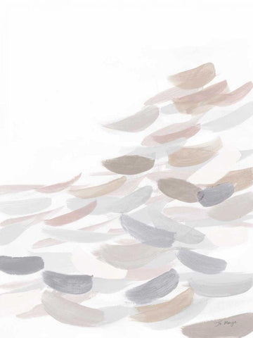 Drift Neutral White Modern Wood Framed Art Print with Double Matting by Maye, Jo