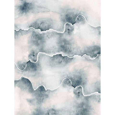Flow II Black Modern Wood Framed Art Print with Double Matting by Marshall, Laura