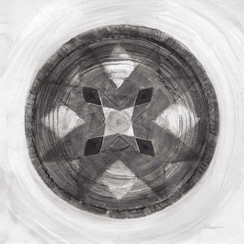 Woven Beauty III BW White Modern Wood Framed Art Print by Hristova, Albena