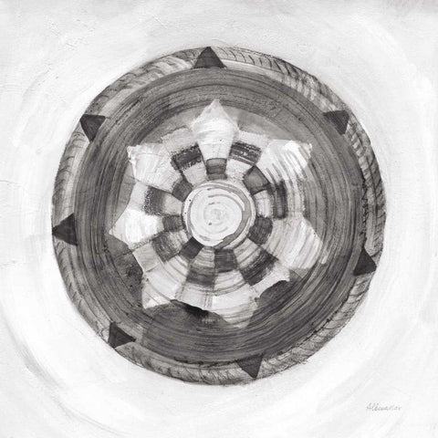 Woven Beauty IV BW Black Ornate Wood Framed Art Print with Double Matting by Hristova, Albena