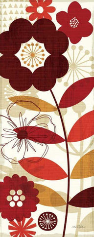 Floral Pop Panel I White Modern Wood Framed Art Print with Double Matting by Mullan, Michael