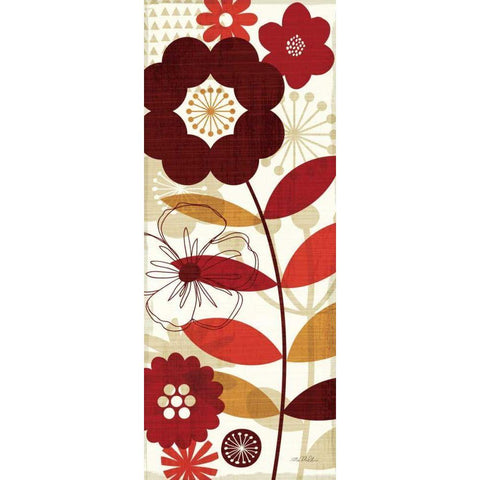 Floral Pop Panel I Black Modern Wood Framed Art Print by Mullan, Michael