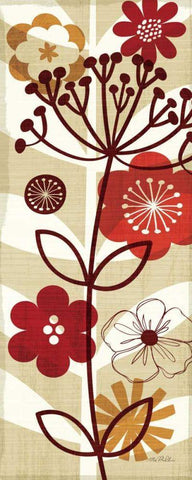 Floral Pop Panel II Black Ornate Wood Framed Art Print with Double Matting by Mullan, Michael