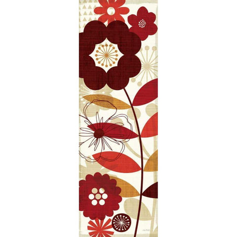 Floral Pop Panel I White Modern Wood Framed Art Print by Mullan, Michael