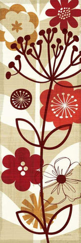 Floral Pop Panel II White Modern Wood Framed Art Print with Double Matting by Mullan, Michael