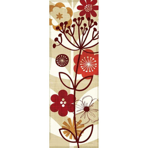 Floral Pop Panel II White Modern Wood Framed Art Print by Mullan, Michael