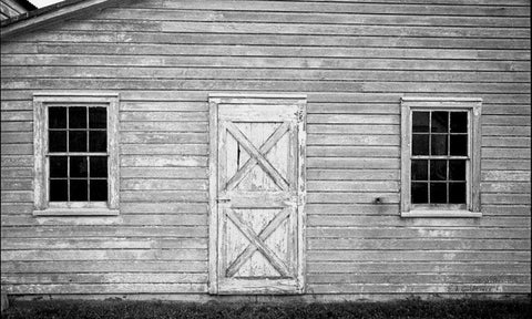 Bunk House White Modern Wood Framed Art Print with Double Matting by Goldstein, Ed