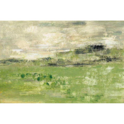 Spring Valley I Green White Modern Wood Framed Art Print by Vassileva, Silvia