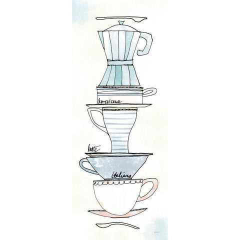 Good Brew X Pastel White Modern Wood Framed Art Print by Schlabach, Sue