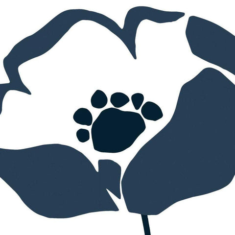 Pop Art Floral II Retro Black Ornate Wood Framed Art Print with Double Matting by Wild Apple Portfolio