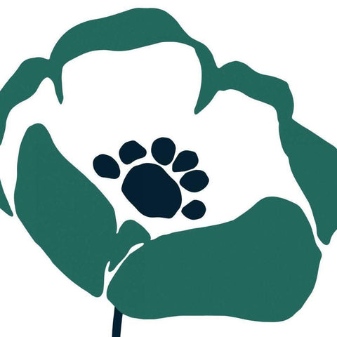 Pop Art Floral III Retro Gold Ornate Wood Framed Art Print with Double Matting by Wild Apple Portfolio