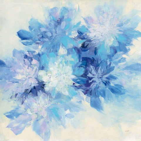 Burst of Blue White Modern Wood Framed Art Print by Purinton, Julia