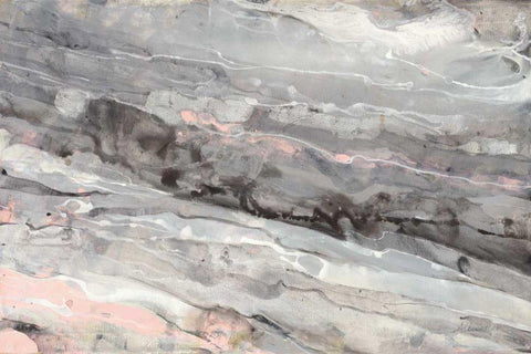 Albaster Blush Black Ornate Wood Framed Art Print with Double Matting by Hristova, Albena