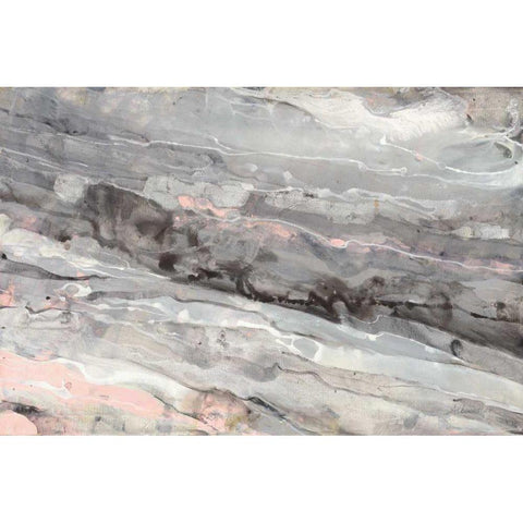 Albaster Blush Gold Ornate Wood Framed Art Print with Double Matting by Hristova, Albena