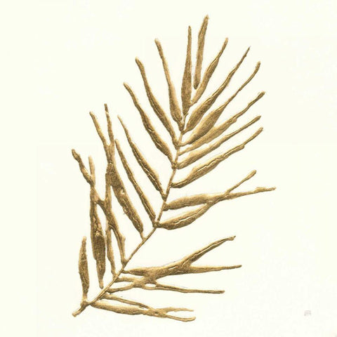 Gilded Palm I Black Modern Wood Framed Art Print with Double Matting by Paschke, Chris