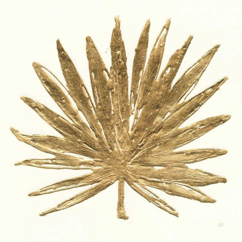 Gilded Palm VIII Black Modern Wood Framed Art Print with Double Matting by Paschke, Chris