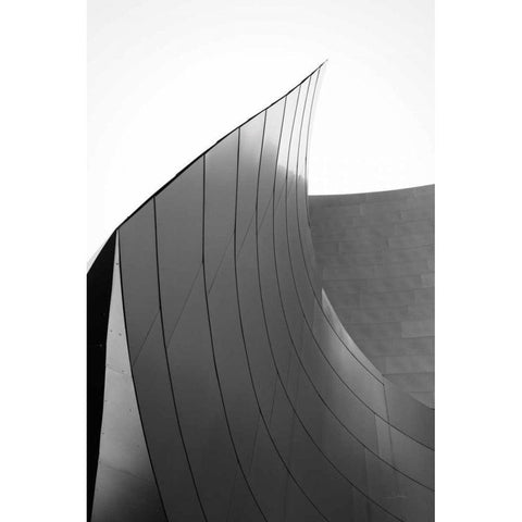 Skyscraper II BW Black Modern Wood Framed Art Print by Aledanda